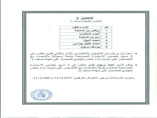 نتائج امتحان الحصول على شهادة راديو الهواة لسنة 2022