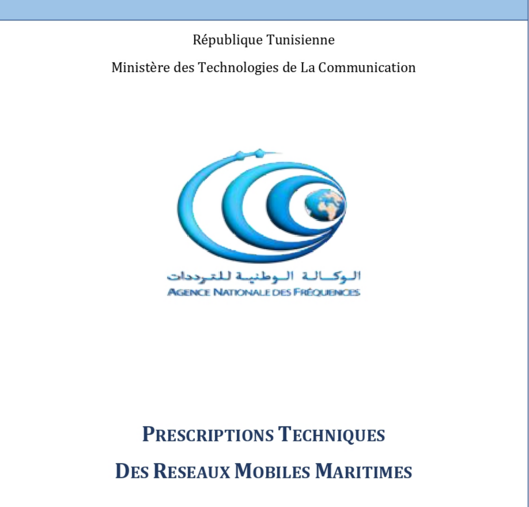 Prescriptions Techniques des réseaux mobiles maritimes